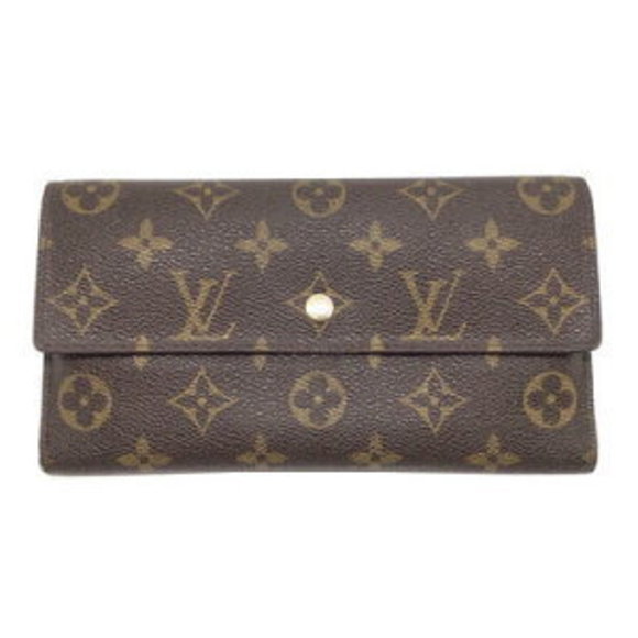 Louis Vuitton Porte Tresor Tri Long Wallet Monogram Brown - Picture 1 of 7
